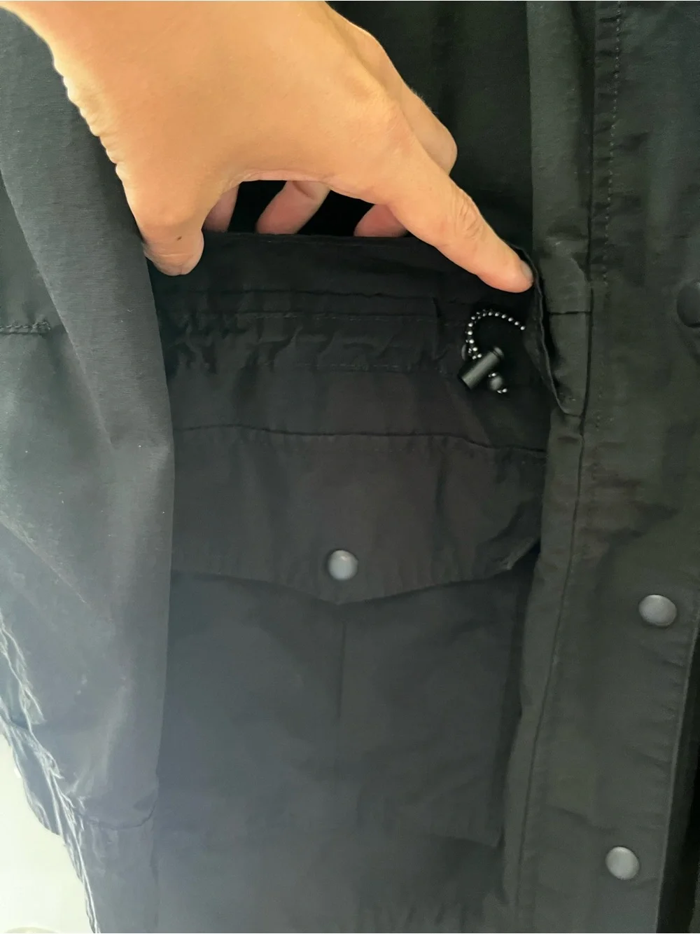 J. Crew Black Hooded Utility Anorak Jacket